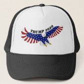 TRUMP USA Eagle Logo Stars Stripes Trucker Pet (Voorkant)