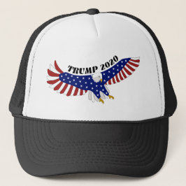 TRUMP USA Eagle Logo Stars Stripes Trucker Pet