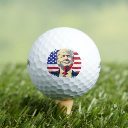 Trump USA Flag Keep America Great Trump 2020 Golfballen (Insitu Shirt)