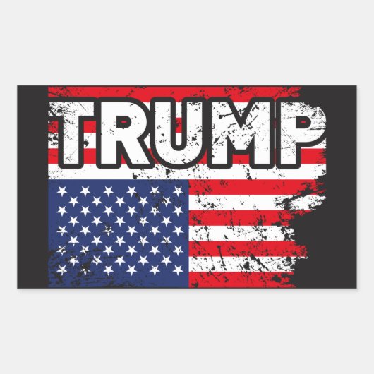 Trump USA Flag Sticker Politieke Cool Sticker (Voorkant)