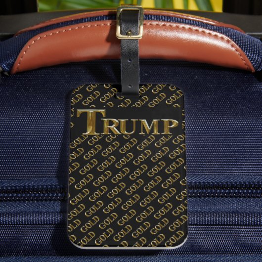 TRUMP USA  GOLD  BAGAGELABEL (Voorkant Insitu 2)