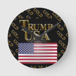TRUMP USA GOLD RONDE KLOK