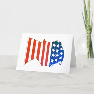 Trump USA rood wit en blauw Bedankkaart