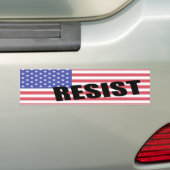 Trump USA-vlag weerstaan Bumpersticker (Op auto)