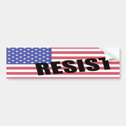 Trump USA-vlag weerstaan Bumpersticker (Voorkant)