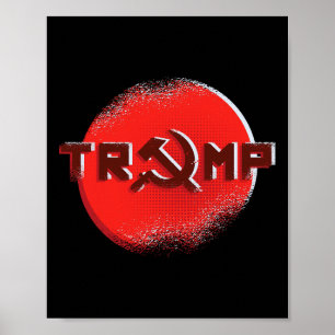 Trump Ussr Hamer En Sikkel Communistisch Russische Poster