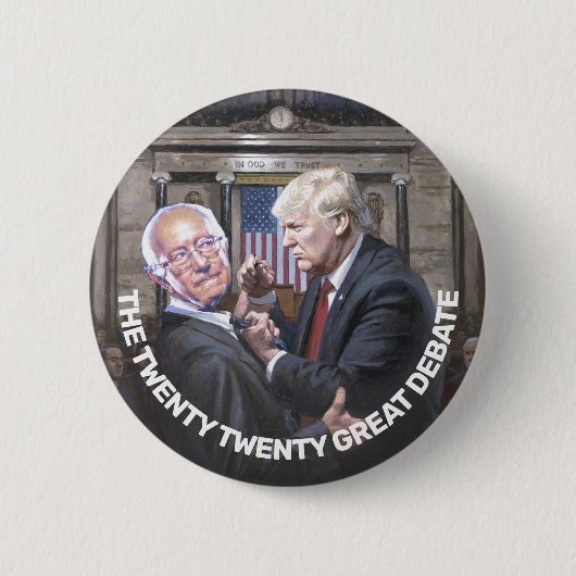 Trump V. Sanders Ronde Button 5,7 Cm (Voorkant)