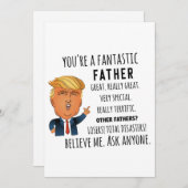 Trump Vader, Grappige vader Verjaardag, Vaderdag Feestdagenkaart (Voorkant / Achterkant)
