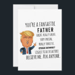 Trump Vader, Grappige vader Verjaardag, Vaderdag Feestdagenkaart<br><div class="desc">Een leuke troefkaart voor je vader op zijn verjaardag of vaderdag! *READY TO SHIP* DETAILS: 🐼Dit is een fysiek product, dat een gedrukte kaart en een witte envelop bevat. Dit is GEEN digitale download, je krijgt het wenskaart samen met de envelop toegestuurd. 🐼MAAT: standaard 5 "x 7" 🐼Binnenkant van de...</div>