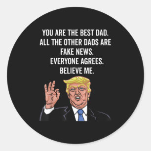 Trump Vader schenkt Godchild zoon dochter aan Sh Ronde Sticker