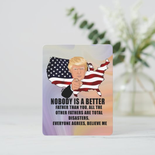 Trump vaderdag grap feestdagenkaart (Staand voorkant)