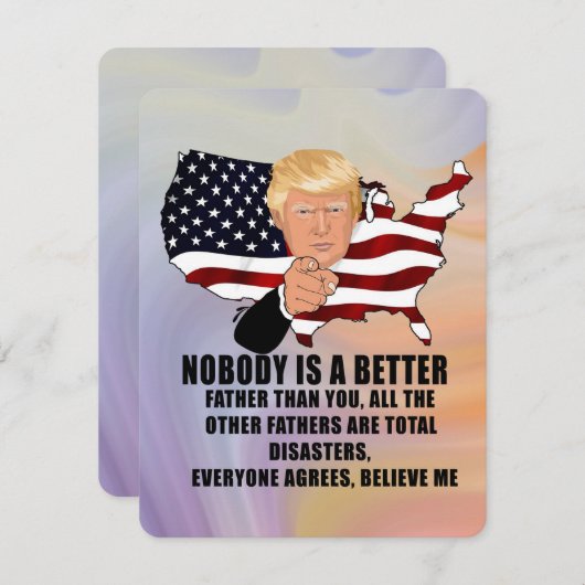 Trump vaderdag grap feestdagenkaart (Voorkant / Achterkant)