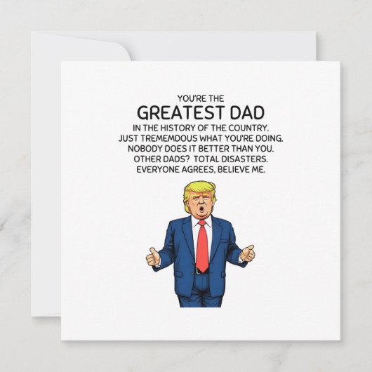 Trump Vaderdag Trump Papa Verjaardag Kaart (Voorkant)