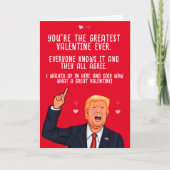 Trump Valentijnsdag Jij bent de Beste Valentijn Oo Kaart (Voorkant)