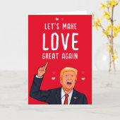 Trump Valentijnsdag Laten we de liefde weer groot  Kaart (Gele Bloem)