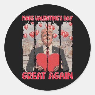 Trump Valentijnsdag Shirt Maak Valentijnsdag G Ronde Sticker