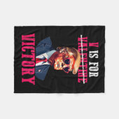 Trump Valentijnsdag V is voor Trump Fleece Deken (Voorkant (Horizontaal))