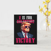 Trump Valentijnsdag V is voor Trump Kaart (Gele Bloem)