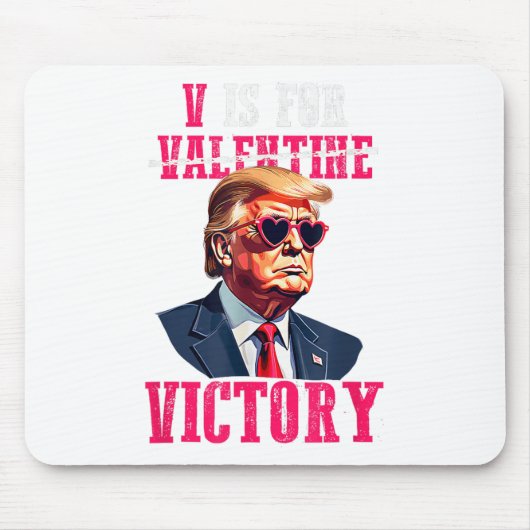 Trump Valentijnsdag V is voor Trump Muismat (Voorkant)