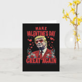 Trump Valentijnskaart Kaart (Gele Bloem)