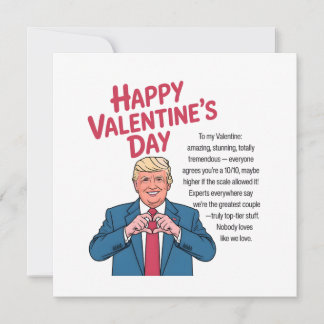 Trump Valentine's Day Feestdagenkaart