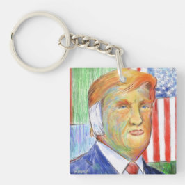 Trump Van Gogh Sleutelhanger