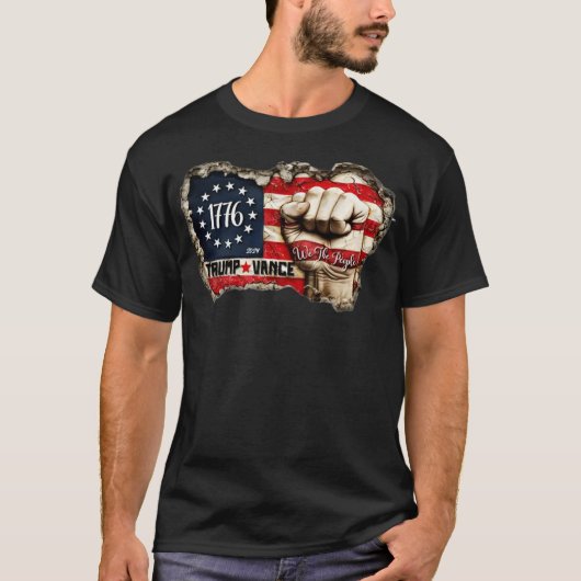 Trump Vance 1776 4 juli cadeau T-shirt (Voorkant)
