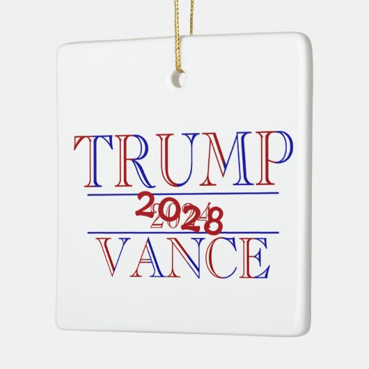 Trump Vance 2024 - 2028? Keramisch Ornament (Links)