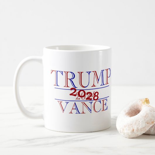 Trump Vance 2024 - 2028? Koffiemok (Met donut)