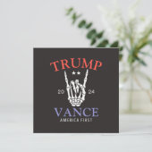Trump Vance 2024: America First Kaart (Staand voorkant)