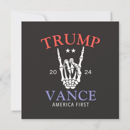 Trump Vance 2024: America First Kaart (Voorkant)