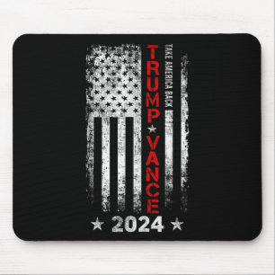 Trump Vance 2024 Amerikaanse vlag - neem Amerika Muismat