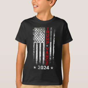 Trump Vance 2024 Amerikaanse vlag - neem Amerika T-shirt