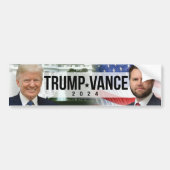 Trump Vance 2024 Amerikaanse vlag Witte Huis Bumpersticker (Voorkant)