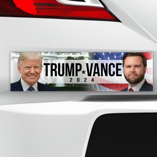 Trump Vance 2024 Amerikaanse vlag Witte Huis Bumpersticker