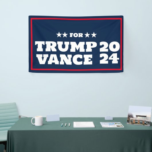  Trump Vance 2024 Banner (Beurs)