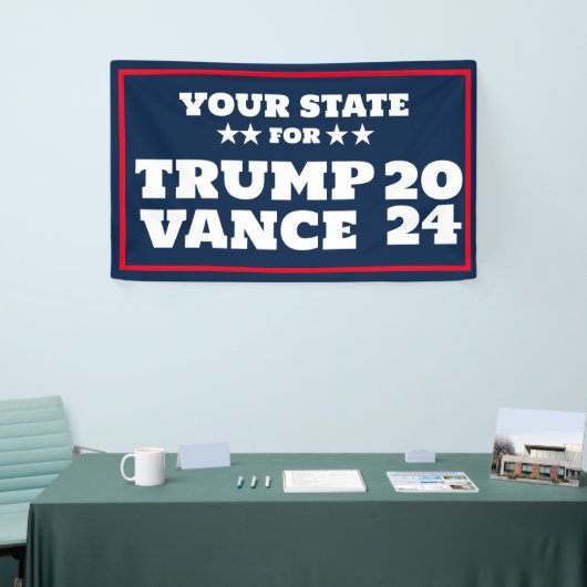  Trump Vance 2024 Banner (Beurs)
