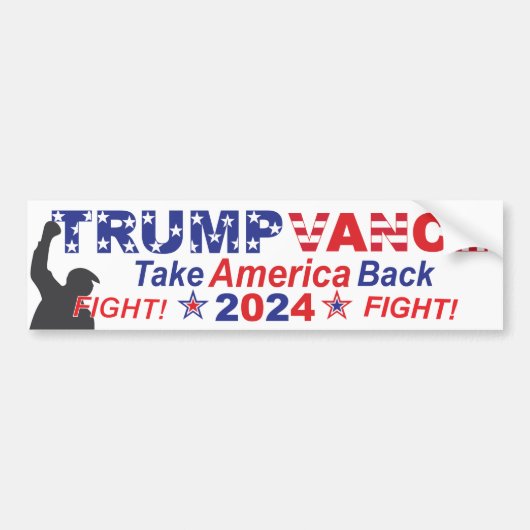 TRUMP VANCE 2024 BUMPERSTICKER (Voorkant)