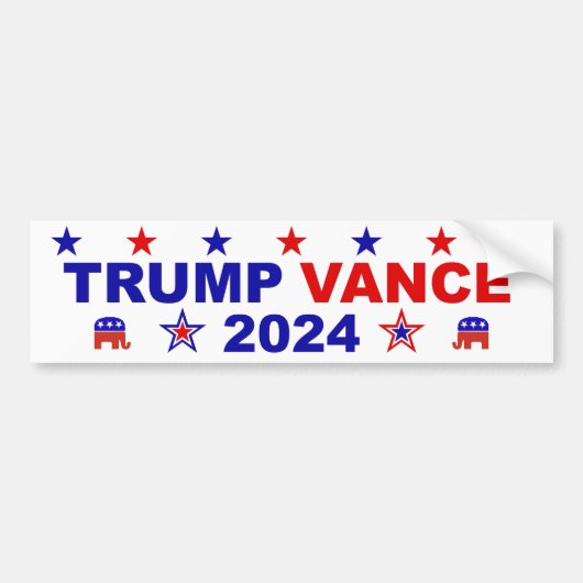 Trump Vance 2024 Bumpersticker (Voorkant)