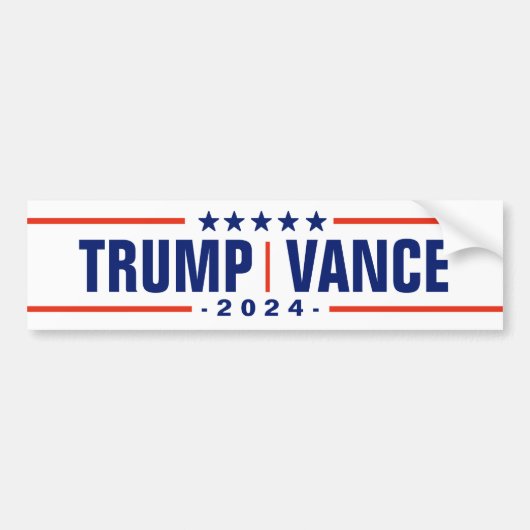 Trump Vance 2024 Bumpersticker (Voorkant)