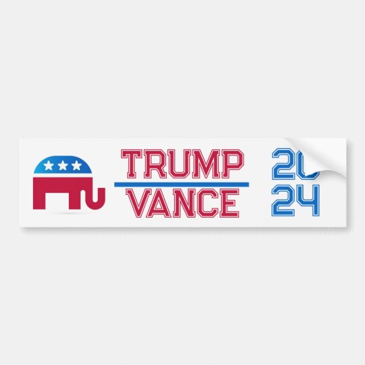 Trump Vance 2024 Bumpersticker (Voorkant)