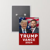 Trump Vance 2024 Button (Voorkant / Achterkant)