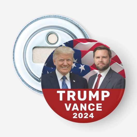 Trump Vance 2024 Button Flesopener (Voorkant)