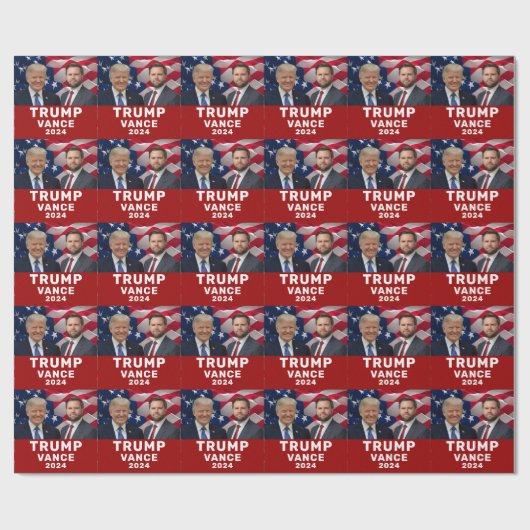 Trump Vance 2024 Cadeaupapier (Vlak)