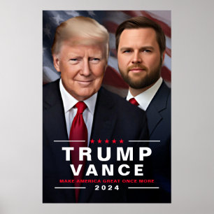 Trump Vance 2024 Campagne Collectible Poster