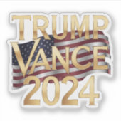 Trump Vance 2024 Conservatieve waarden, Stickers (Voorkant)