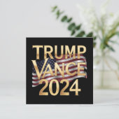 Trump Vance 2024 Conservatieve waarden, Stickers Kaart (Staand voorkant)