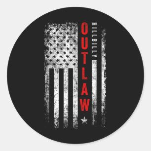 Trump Vance 2024 Donald Trump J.D. Vance Outlaw Hi Ronde Sticker
