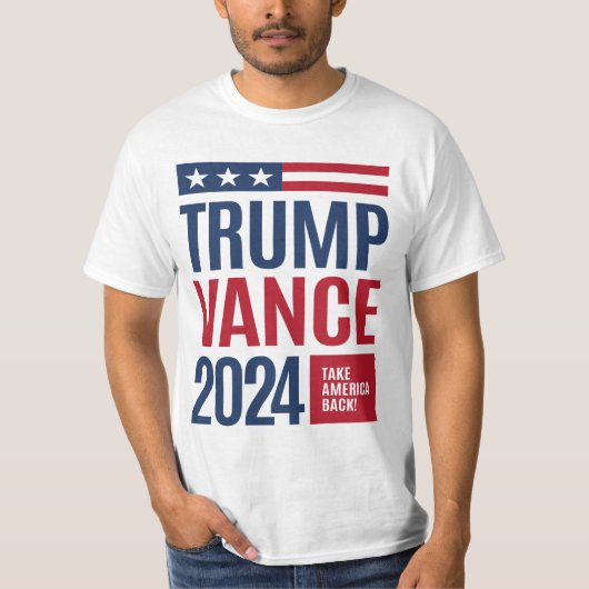 Trump Vance 2024 Donald Trump J.D. Vance T-shirt (Voorkant)
