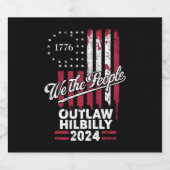 Trump Vance 2024 Donald Trump verbiedt Hillbilly Bier Etiket (Enkel label)